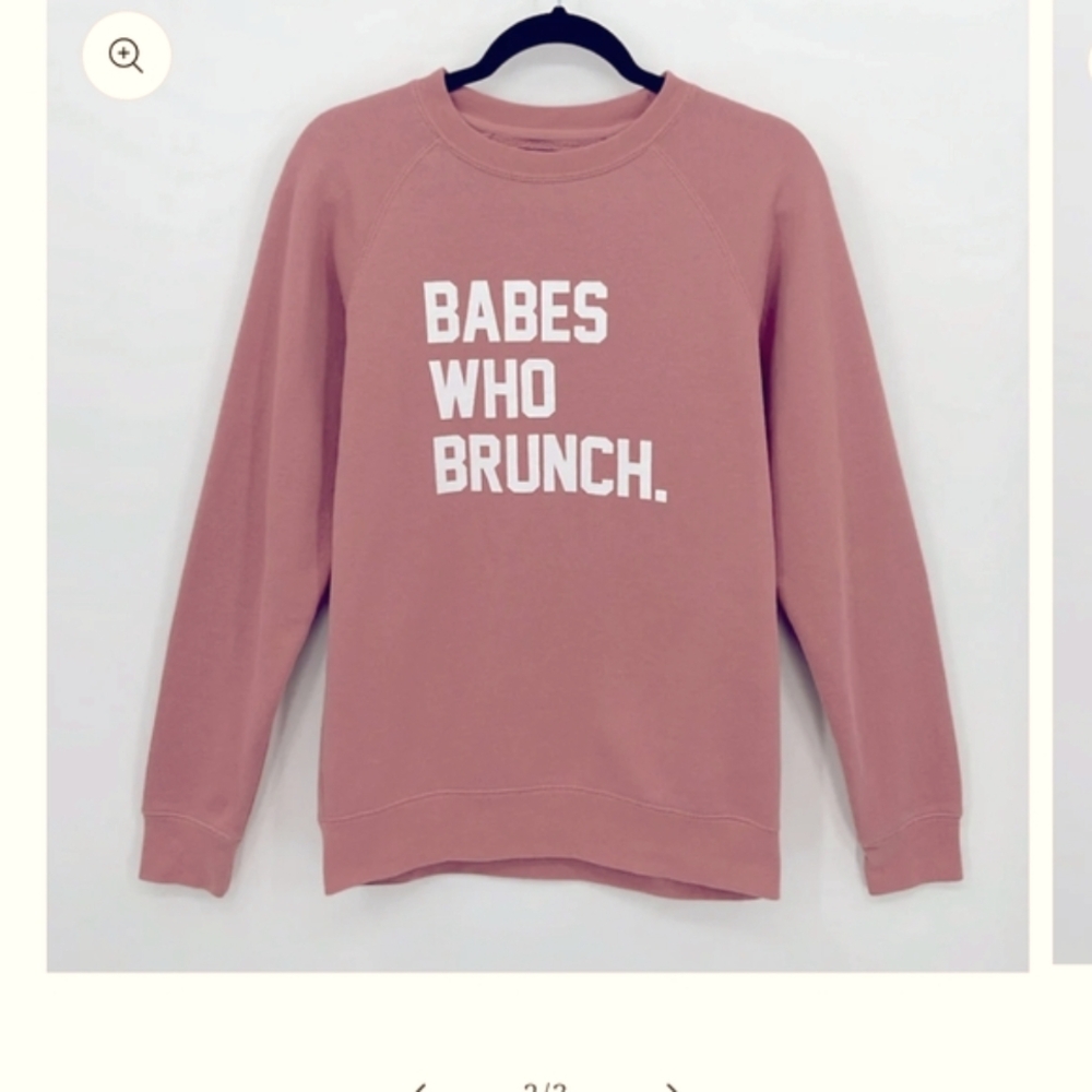 Brunette the Label Brunch dark rose color XS/S oversized Sweatshirt Excel. Cond